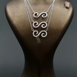 گردنبند نقره زنانه - سه رج