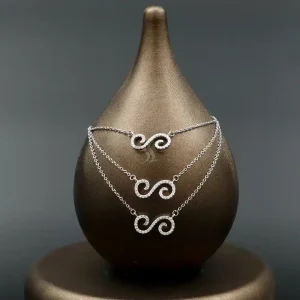 گردنبند نقره زنانه - نگین زیرکونیوم