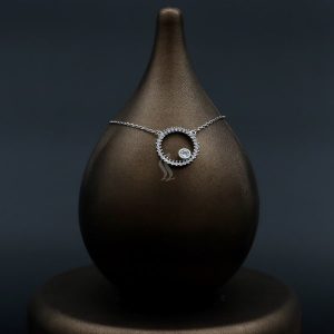 گردنبند نقره زنانه - طرح دایره