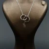 گردنبند نقره زنانه - طرح حلقه