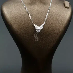گردنبند نقره زنانه - طرح پروانه