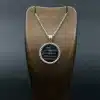پلاک نگین دار نقره - طرح آیت الکرسی