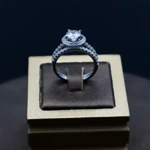 انگشتر نگین دار نقره زنانه - حلقه سولیتر