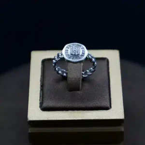 انگشتر نگین دار نقره زنانه - حلقه سولیتر