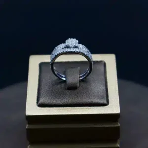 انگشتر نگین دار نقره زنانه - حلقه سولیتر