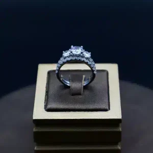 انگشتر نگین دار نقره زنانه - حلقه سولیتر