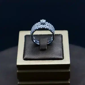 انگشتر نگین دار نقره زنانه - حلقه سولیتر