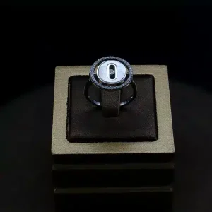 انگشتر نگین دار نقره زنانه - حلقه سولیتر