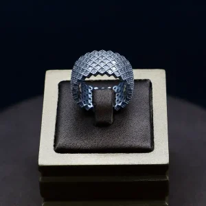 حلقه نگین دار نقره زنانه - سولیتر