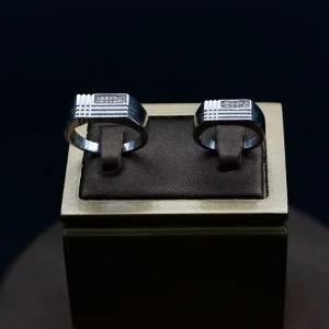 حلقه نگین دار نقره زنانه - سولیتر