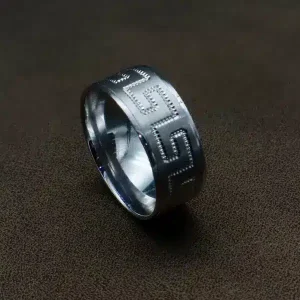 حلقه تراش نقره - طرح ورساچه - اسپرت