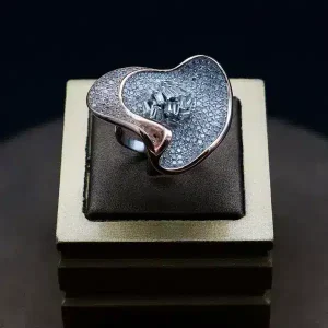 انگشتر نگین دار نقره زنانه - رزگلد