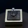 انگشتر نگین دار نقره زنانه - سولیتر