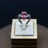 انگشتر نگین دار نقره - زنانه