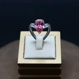 انگشتر نگین دار نقره - زنانه