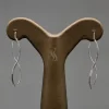 گوشواره نقره زنانه - طرح بخیه
