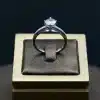 انگشتر نگین دار نقره زنانه - حلقه سولیتر