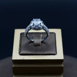 انگشتر نگین دار نقره زنانه - حلقه سولیتر