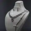 سرویس نگین دار زنانه نقره - یاقوت