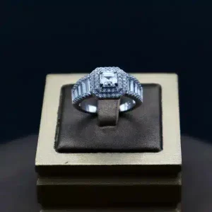 انگشتر نگین دار نقره زنانه - حلقه سولیتر