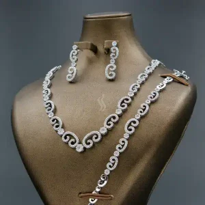 سرویس نقره زنانه - نگین دار