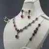 سرویس نگین دار نقره زنانه - یاقوت سرخ