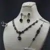 سرویس نگین دار نقره زنانه - تورمالین - طرح کهکشانی