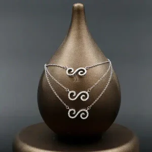 گردنبند نقره زنانه - نگین زیرکونیوم