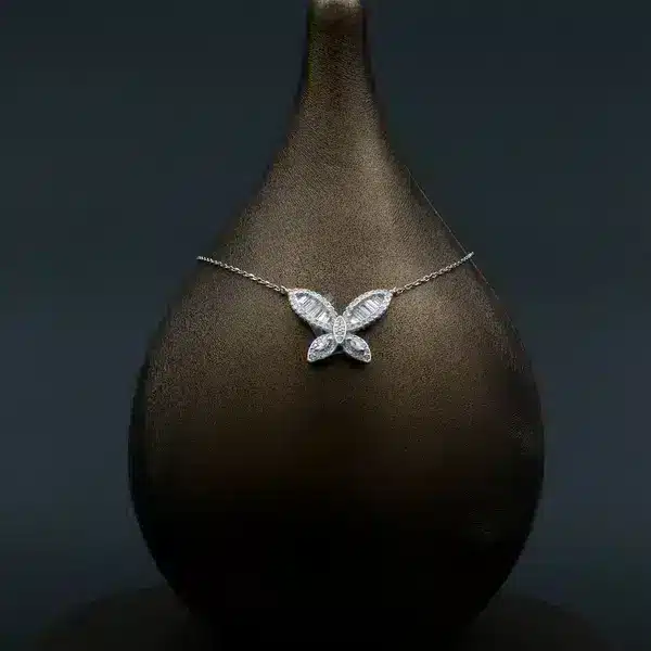 گردنبند نقره زنانه - طرح پروانه