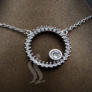 گردنبند نقره زنانه - طرح دایره