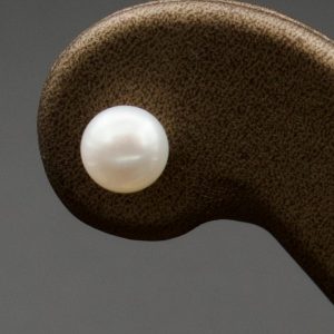 گوشواره نگین دار نقره زنانه - طرح مروارید