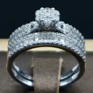 انگشتر نگین دار نقره زنانه - حلقه سولیتر