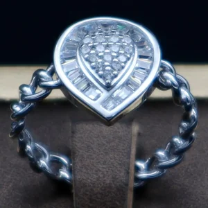 انگشتر نگین دار نقره زنانه - حلقه سولیتر