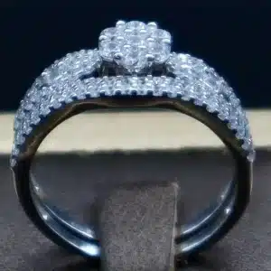 انگشتر نگین دار نقره زنانه - حلقه سولیتر