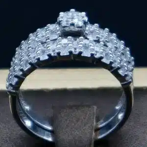 انگشتر نگین دار نقره زنانه - حلقه سولیتر