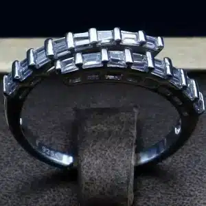 حلقه نگین دار نقره زنانه - حلقه سولیتر