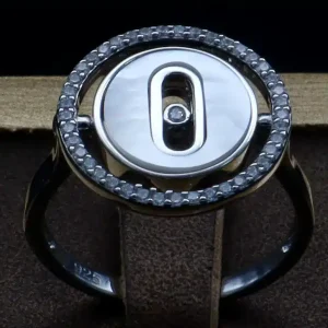 انگشتر نگین دار نقره زنانه - حلقه سولیتر