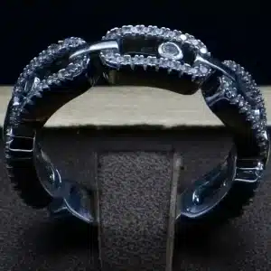 حلقه نگین دار نقره زنانه - سولیتر