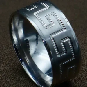 حلقه تراش نقره - طرح ورساچه - اسپرت