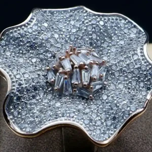 انگشتر نگین دار نقره زنانه - رزگلد