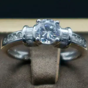 انگشتر نگین دار نقره زنانه - حلقه سولیتر