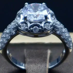 انگشتر نگین دار نقره زنانه - حلقه سولیتر