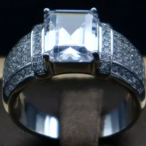 انگشتر نگین دار نقره زنانه - حلقه سولیتر