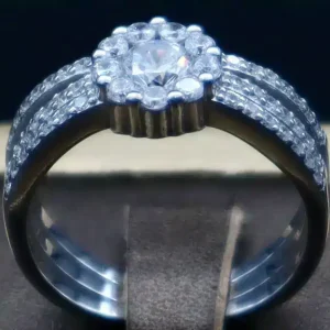 انگشتر نگین دار نقره زنانه - حلقه سولیتر