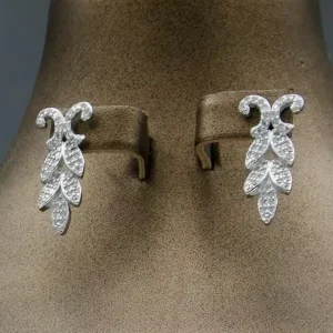 سرویس نگین دار نقره زنانه - طرح گلبرگ