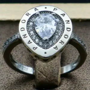 انگشتر نگین دار نقره - حلقه پاندورا