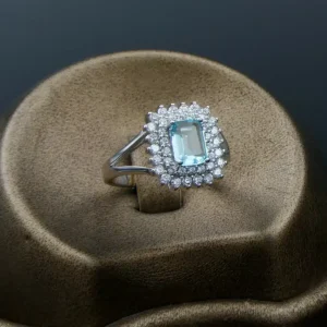 نیم ست نقره زنانه - نگین دار