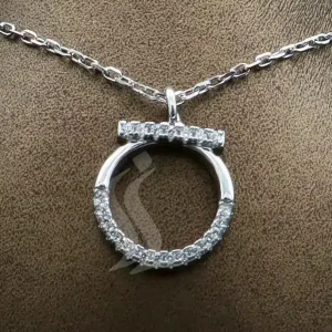گردنبند نقره زنانه - طرح حلقه