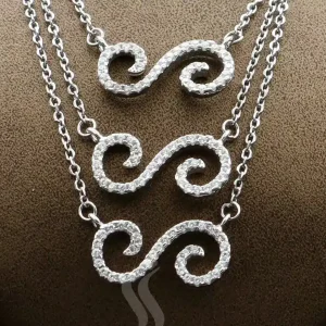 گردنبند نقره زنانه - سه رج