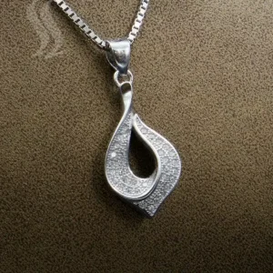 نیم ست نقره زنانه - نگین دار - طرح اشک